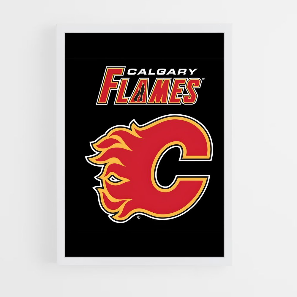 Poster Flamme de Calgary – affiche Hockey sur glace (vue 3)